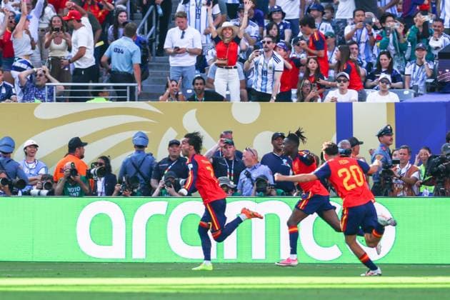 RECORD DATE NOT STATED FIFA World Cup, WM, Weltmeisterschaft, Fussball 2026 - Final - Spain v Argentina Ferran Torres player of Spain celebrates his goal during the 2026 FIFA World Cup final between Spain and Argentina at New York New Jersey Stadium, in East Rutherford, United States, on Sunday, July 19, 2026.(Foto: William Volcov Brazil Photo Press IMAGO) Sports East Rutherford NJ United States Copyright: xWILLIAMxVOLCOVx