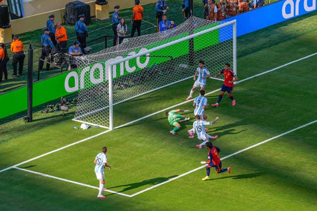 Ferran Torres (Spain, 7) erziehlt das 1:0 für Spanien FIFA World Cup, WM, Weltmeisterschaft, Fussball 2026 Final: Spanien v Argentinien 19 July 2026, FIFA World Cup 2026 Finale: Spanien v Argentinien (Final) at New York New Jersey Stadium in East Rutherford, New Jersey, USA. Photo: Marco Bader *** Ferran Torres of Spain scores the 1-0 goal for Spain in the 2026 FIFA World Cup Final between Spain and Argentina on July 19, 2026, 2026 FIFA World Cup Final: Spain vs. Argentina at New York–New Jersey Stadium in East Rutherford, New Jersey, USA. Photo by Marco Bader Copyright: HMBxMedia xMarcoxBader