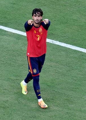 FIFA World Cup, WM, Weltmeisterschaft, Fussball 2026 final - Spain vs Argentina Ferran Torres Spain celebrates after scoring the opening goal during the FIFA World Cup 2026 final match Spain against Argentina, in New Jersey, USA, 19 July 2026. EAST RUTHERFORD United States  Copyright: xRONALDxWITTEKx