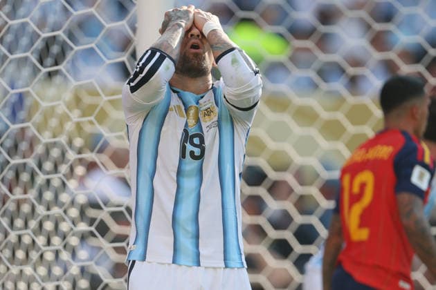 Spain v Argentina: Final - FIFA World Cup, WM, Weltmeisterschaft, Fussball 2026 Nicolas Otamendi of Argentina looks dejected during the FIFA World Cup 2026 Final match between Spain and Argentina at New York New Jersey Stadium on July 19, 2026 in East Rutherford, United States. East Rutherford New York New Jersey Stadium NJ United States Copyright: xAllstarxPicturexLibraryxLtdx