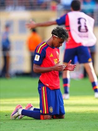 Spain v Argentina - FIFA World Cup, WM, Weltmeisterschaft, Fussball 2026 - Final EAST RUTHERFORD, NEW JERSEY - JULY 19: Lamine Yamal of Spain reacts during the FIFA World Cup 2026 Final match between Spain and Argentina at New York New Jersey Stadium in East Rutherford, New Jersey, USA on July 19, 2026. Evrim Aydin Anadolu New Jersey United States. Editorial use only. Please get in touch for any other usage.  Copyright: x2026xAnadoluxEvrimxAydinx