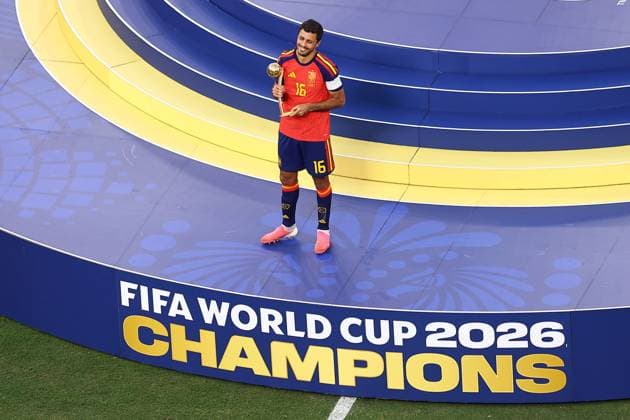 Rodri of Spain wins Player of the Tournament Spain v Argentina, 2026 FIFA World Cup, WM, Weltmeisterschaft, Fussball Final, Football, New York New Jersey Stadium, East Rutherford, New Jersey, USA - 19 Jul 2026East Rutherford New York New Jersey Stadium New Jersey (NJ) United States of America  Copyright: xMichaelxZemanek Shutterstockx 16995475dy