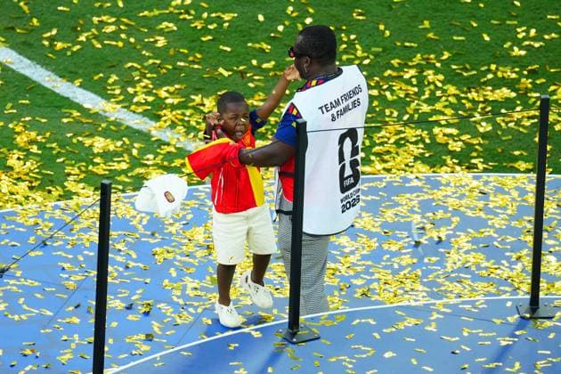 Keyne, the three-year-old brother of Lamine Yamal of Spain Spain v Argentina, 2026 FIFA World Cup, WM, Weltmeisterschaft, Fussball Final, Football, New York New Jersey Stadium, East Rutherford, New Jersey, USA - 19 Jul 2026East Rutherford New York New Jersey Stadium New Jersey (NJ) United States of America  Copyright: xJavierxGarcia Shutterstockx 16995474gi