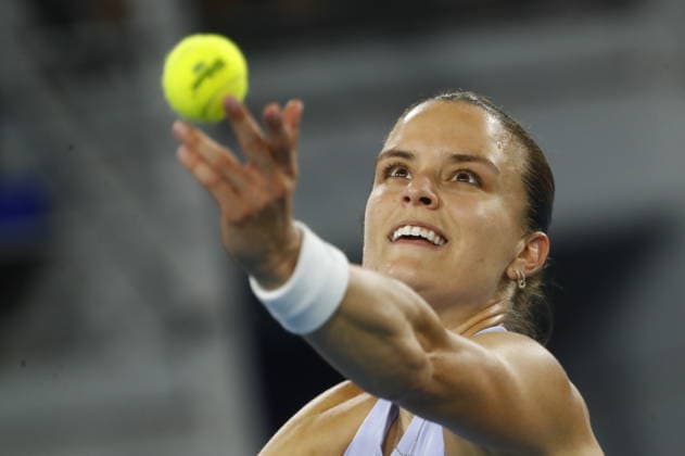 WTA, Tennis Damen 250 Vanda Pharmaceuticals Athens Open Final - Maria Sakkari in action against Barbora Krejcikova during the finals of the Vanda Pharmaceuticals Athens Open 2026. Maria Sakkari was defeated by Barbora Krejcikova by 2-0 sets, at Stadion sports centre. in Athens, Greece 20 July 2026.. IMAGO ONE INCH PRODUCTIONS ATHENS Greece Copyright: xONExINCHxPRODUCTIONSx 7036373