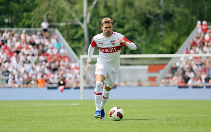 19.07.26 TSG Balingen - VfB Stuttgart Deutschland, Balingen, 19.07.2026, Fussball, Bundesliga, Saison 2026 2027, Testspiel, TSG Balingen - VfB Stuttgart: Maximilian Mittelstädt (VfB Stuttgart). *** July 26, 2019 TSG Balingen vs. VfB Stuttgart Germany, Balingen, July 19, 2026, Soccer, Bundesliga, 2026–2027 Season, Friendly Match, TSG Balingen vs. VfB Stuttgart Maximilian Mittelstädt VfB Stuttgart