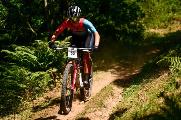 2026 Lloyds National MTB XCO Championships Picture by Olly Hassell SWpix.com - 19 07 2026 - Cycling - British Cycling National Championships - 2026 Lloyds National MTB XCO Championships - Forest of Ae, Dumfries & Galloway, Scotland - Senior, U23, Junior, Master 30, 40, 50, 60 Female - Daisy Taylor (The Hera Project) Copyright: x xSWpix.comx(t axPhotographyxHubxLtd)xOllyxHassell SWpix.comx SWP-3030-15404