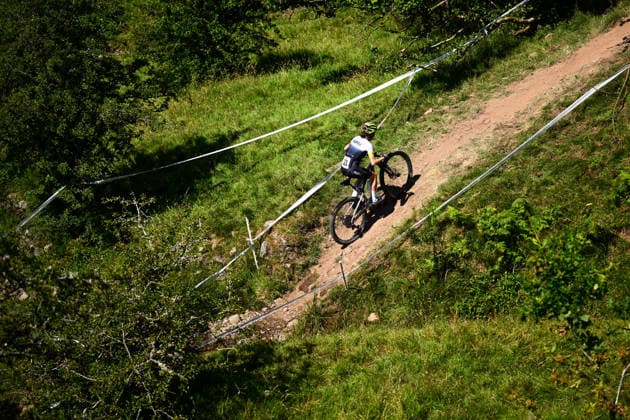2026 Lloyds National MTB XCO Championships Picture by Olly Hassell SWpix.com - 19 07 2026 - Cycling - British Cycling National Championships - 2026 Lloyds National MTB XCO Championships - Forest of Ae, Dumfries & Galloway, Scotland - Senior, U23, Junior, Master 30, 40, 50, 60 Female - Grace Inglis (Team HUP) Copyright: x xSWpix.comx(t axPhotographyxHubxLtd)xOllyxHassell SWpix.comx SWP-3030-15408