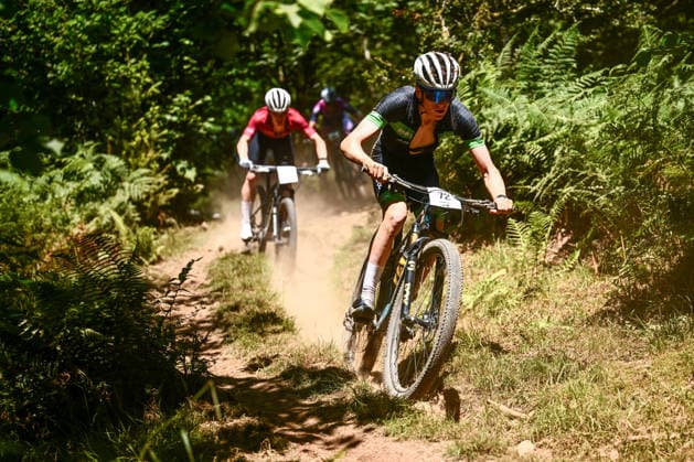 2026 Lloyds National MTB XCO Championships Picture by Olly Hassell SWpix.com - 19 07 2026 - Cycling - British Cycling National Championships - 2026 Lloyds National MTB XCO Championships - Forest of Ae, Dumfries & Galloway, Scotland - Senior, U23, Junior Open - Luke Trafford (Shibden Cycling Club) Copyright: x xSWpix.comx(t axPhotographyxHubxLtd)xOllyxHassell SWpix.comx SWP-3030-15455
