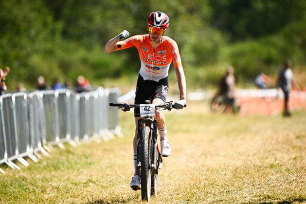 2026 Lloyds National MTB XCO Championships Picture by Olly Hassell SWpix.com - 19 07 2026 - Cycling - British Cycling National Championships - 2026 Lloyds National MTB XCO Championships - Forest of Ae, Dumfries & Galloway, Scotland - U23 Open - Max Standen (Ineos Grenadiers Racing Academy) wins Copyright: x xSWpix.comx(t axPhotographyxHubxLtd)xOllyxHassell SWpix.comx SWP-3030-15494