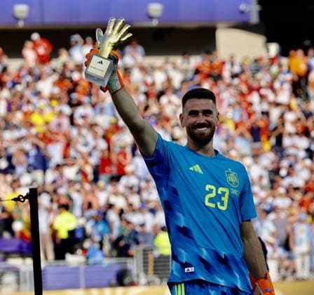 RECORD DATE NOT STATED Spain Champion of FIFA World Cup, WM, Weltmeisterschaft, Fussball 2026. (SPO) Spain Champion of FIFA World Cup 2026. July 19, 2026, New Jersey, USA: Simon Unai of Spain won the adidas Golden Glove Award as Spain defeat Argentina 1-0 to win the FIFA World Cup 2026 final at New York New Jersey stadium in New Jersey. Credit: Niyi Fote Thenews2(Foto: Niyi Fote Thenews2 imago images) SPO  Copyright: xNiyixFotex
