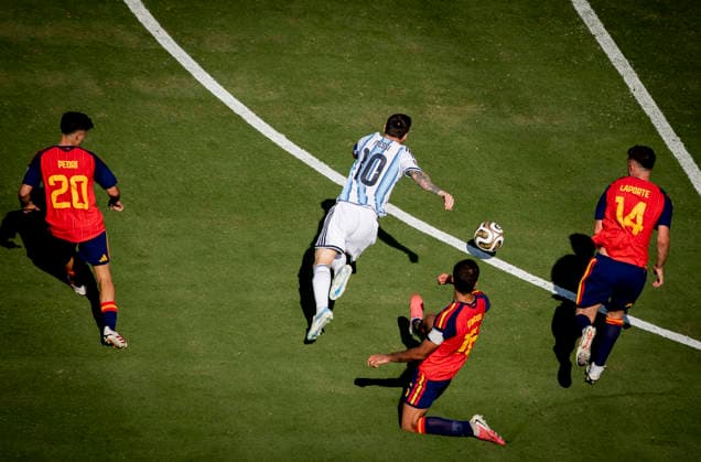 New York, USA 19th Jul 2026. Lionel Messi (ARG) Pedri (ESP) Rodri (ESP) Aymeric Laporte (ESP) Spain - Argentina World Cup Final Spanien - Argentinien 19.07.2026 *** New York, USA, July 19, 2026 Lionel Messi (ARG), Pedri (ESP), Rodri (ESP), Aymeric Laporte (ESP) Spain, Argentina, World Cup Final, Spain vs. Argentina, July 19, 2026