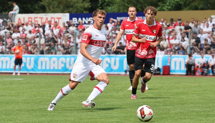 19.07.2026, Deutschland, Balingen, Fußball Bundesliga, Saison 2026 2027, Testspiel, TSG Balingen vs. VfB Stuttgart, Grischa Prömel ( VfB ) *** July 19, 2026, Germany, Balingen, Bundesliga, 2026–2027 season, Friendly, TSG Balingen vs. VfB Stuttgart, Grischa Prömel (VfB)