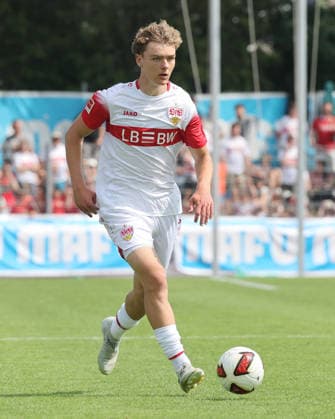 19.07.2026, Deutschland, Balingen, Fußball Bundesliga, Saison 2026 2027, Testspiel, TSG Balingen vs. VfB Stuttgart, Yanik Spalt ( VfB ) *** July 19, 2026, Germany, Balingen, Bundesliga, 2026–2027 season, Friendly match, TSG Balingen vs. VfB Stuttgart, Yanik Spalt (VfB)