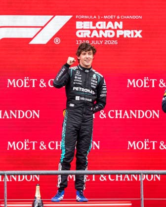 2026 Formula 1 Belgian Grand Prix - Podium ANDREA KIMI ANTONELLI (ITA) of Mercedes-AMG PETRONAS Formula One Team Celebrating his win on the podium ANDREA KIMI ANTONELLI (ITA) of Mercedes-AMG PETRONAS Formula One Team on Sunday Race day during the 2026 Formula 1 Moët & Chandon Belgian Grand Prix at the Circuit de Spa-Francorchamps on July 19, 2026. Photo by Antoine Lapeyre Reveries Agency ABACAPRESS.COM Spa-Francorchamps Belgium  Copyright: xAntoinexLapeyre ReveriesxAgency ABACAx