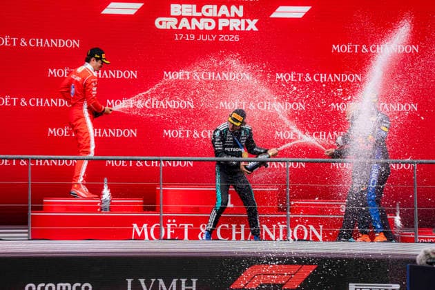 2026 Formula 1 Belgian Grand Prix - Podium ANDREA KIMI ANTONELLI (ITA) of Mercedes-AMG PETRONAS Formula One Team Celebrating his win on the podium on Sunday Race day during the 2026 Formula 1 Moët & Chandon Belgian Grand Prix at the Circuit de Spa-Francorchamps on July 19, 2026. Photo by Antoine Lapeyre Reveries Agency ABACAPRESS.COM Spa-Francorchamps Belgium  Copyright: xAntoinexLapeyre ReveriesxAgency ABACAx