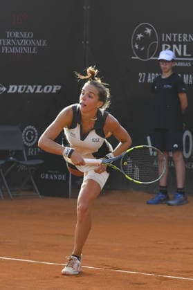 IPA86833512 - Lucia Bronzetti of Italy faces off against Francesca Jones of Great Britain during the final match at the ATV Bancomat Tennis Open WTA, Tennis Damen 125 at the Antico Tiro a Volo Club on July 19, 2026, in Rome, Italy. (Photo by Roberto Bettacchi)  Copyright: xRobertoxBettacchi IPAxSportx xx 86833512