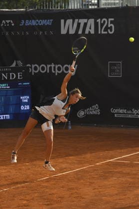 IPA86833618 - Lucia Bronzetti of Italy faces off against Francesca Jones of Great Britain during the final match at the ATV Bancomat Tennis Open WTA, Tennis Damen 125 at the Antico Tiro a Volo Club on July 19, 2026, in Rome, Italy. (Photo by Roberto Bettacchi)  Copyright: xRobertoxBettacchi IPAxSportx xx 86833618