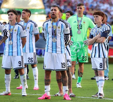 July 19, 2026, Rutherford, New Jersey, USA: Argentina forward Lionel Messi (10) reacts to the loss after getting a silver metal after the July 19th FIFA World Cup, WM, Weltmeisterschaft, Fussball 2026 Final Match between Spain and Argentina at MetLife Stadium in East Rutherford, New Jersey. Rutherford USA - ZUMAs325 20260719_zsp_s325_245 Copyright: xJessxStilesx