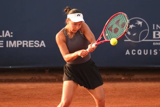 IPA86837340 - Palermo, Italy, July 2026. Country Time Club, Palermo Ladies Open 2026, a women s professional tennis tournament on the WTA, Tennis Damen 125 circuit. Pictured: Raluka Serban vs. Amarissa Toth  Copyright: xFedericoxSerra IPAxSportx xx 86837340