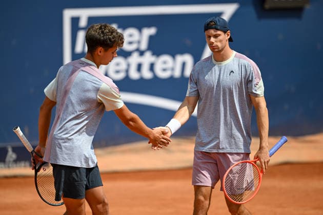 TENNIS - ATP, Tennis Herren Generali Open 2026 KITZBUEHEL,AUSTRIA,20.JUL.26 - TENNIS - ATP World Tour, Generali Open. Image shows Nico Hipfl and Sandro Kopp (AUT).  GEPAxpictures xDanielxSchoenherr