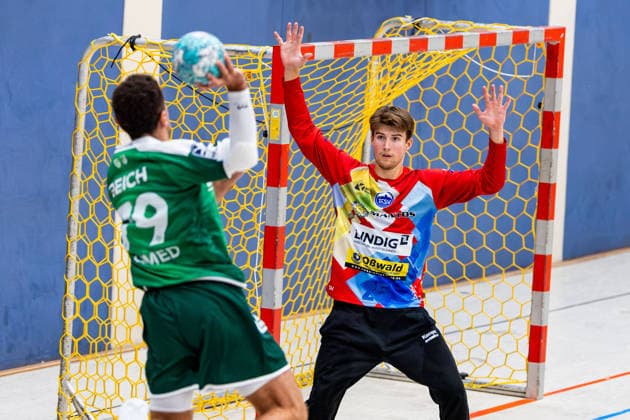 19.07.2026, GER, Handball, Maenner, Saison 26 27, Opel 1.Bl, Testspiel, ThSV Eisenach - HSG Wetzlar Ahmed Nafea (HSG Wetzlar), Mats Grupe (ThSV Eisenach, 25) 99848 Wutha-Farnroda Hörselberghalle Thueringen Deutschland *** July 19, 2026, GER, Handball, Men, Season 26–27, Opel 1st Division, Friendly Match, ThSV Eisenach vs. HSG Wetzlar, Ahmed Nafea (HSG Wetzlar), Mats Grupe (ThSV Eisenach), 25 99848 Wutha Farnroda, Hörselberghalle, Thuringia, Germany