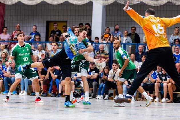19.07.2026, GER, Handball, Maenner, Saison 26 27, Opel 1.Bl, Testspiel, ThSV Eisenach - HSG Wetzlar Felix Aellen (ThSV Eisenach,22) 99848 Wutha-Farnroda Hörselberghalle Thueringen Deutschland *** July 19, 2026, GER, Handball, Men, Season 26–27, Opel 1st Division, Exhibition Match, ThSV Eisenach vs. HSG Wetzlar, Felix Aellen (ThSV Eisenach), 22 99848 Wutha Farnroda, Hörselberghalle, Thuringia, Germany