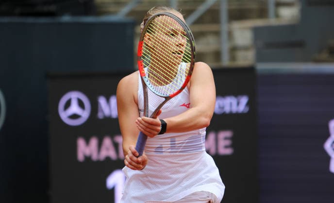 WTA, Tennis Damen 250 - MSC Hamburg Ladies Open: Elena Malygina (Estland) in der 2. Runde der Qualifikation. *** WTA 250 MSC Hamburg Ladies Open: Elena Malygina of Estonia Advances to the Second Round of Qualifying