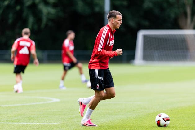 COLOGNE, GERMANY - JULY 20: Said El Mala (1. FC Koeln, 13) with the ball during a training session of season 2026 27 at Geissbockheim on July 20, 2026 in Cologne, Germany. North Rhine Westphalia Germany Copyright: xSteffiexWunderlx