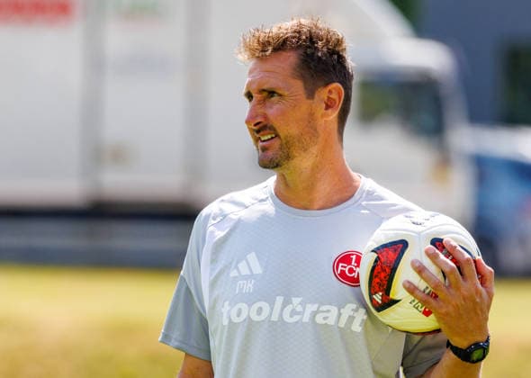 20.07.2026 - Fussball - 2. Fussball-Bundesliga - Saison 2026 2027 - 1. FC Nürnberg FCN Club - Trainingslager Sommer Sommertrainingslager Gais - Bruneck - Südtirol - Zink DaMa - xdaxmax - Miroslav Miro Klose ( Trainer 1. FC Nürnberg FCN ) lacht Lachen freut sich Freude *** July 20, 2026 Soccer 2 Soccer Bundesliga 2026–2027 Season 1. FC Nürnberg (FCN) Club Summer Training Camp Summer Training Camp in Gais, Brunico, South Tyrol Zink DaMa xdaxmax Miroslav Miro Klose, Coach of 1. FC Nürnberg FCN laughs, is happy, feels joy