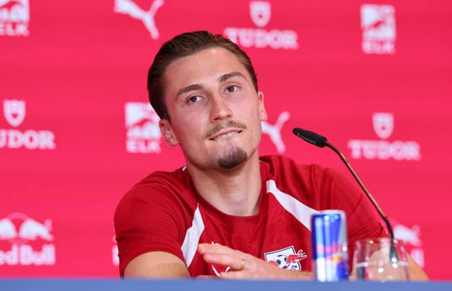 RB Leipzig PK Ð Rocco Reitz Bundesliga Leipzig, 20.07.2026, BMW - MINI Leipzig, Fußball-Bundesliga , RB Leipzig - Pressekonferenz bei Partner BMW - MINI. , Im Bild: Vorstellung von Neuzugang Rocco Reitz, RB Leipzig. , *** RB Leipzig Press Conference – Rocco Reitz, Bundesliga, Leipzig, July 20, 2026, BMW MINI Leipzig, Bundesliga Soccer, RB Leipzig press conference at partner BMW MINI, Pictured: Introduction of new signing Rocco Reitz, RB Leipzig, Picture Point