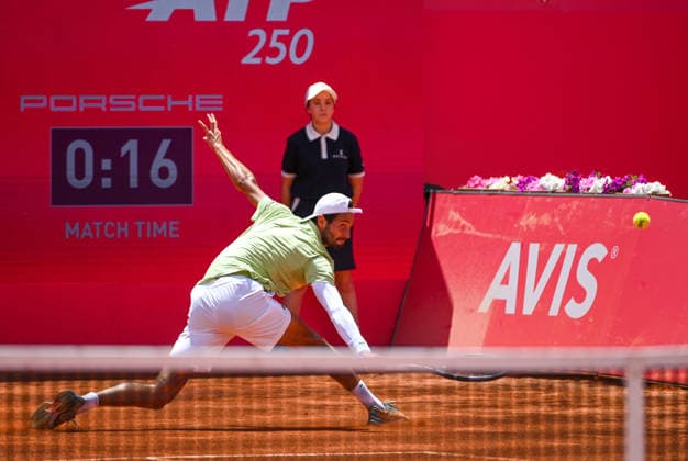 July 20, 2026, Lisbon, Lisbon, Portugal: TITOUAN DROGUET in action during the Round of 32 at the Millennium Estoril Open ATP, Tennis Herren tennis tournament at Clube de Tenis do Estoril. Lisbon Portugal - ZUMAr238 0862187340st Copyright: xRicardoxRochax