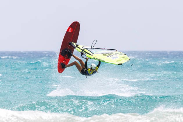 Fuerteventura Playa de Sotavento PWA Windsurfing Freestyle Grand Slam G-444 Kloster Lisa *** Fuerteventura, Playa de Sotavento, PWA Windsurfing Freestyle Grand Slam, G 444, Lisa Monastery huk