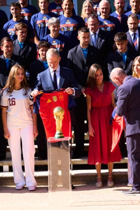 Spanish Royals Receive National Football Team Following World Cup Win King Felipe VI of Spain, Queen Letizia of Spain, Crown Princess Leonor, Princess Sofia receive National Football Team Following World Cup Win at Zarzuela Palace on July 20, 2026 in Madrid, Spain Photo by IMAGO MPG Madrid Zarzuela Palace Madrid Spain  Copyright: xMPGx