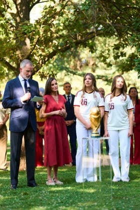 Spanish Royals Receive National Football Team Following World Cup Win King Felipe VI of Spain, Queen Letizia of Spain, Crown Princess Leonor, Princess Sofia receive National Football Team Following World Cup Win at Zarzuela Palace on July 20, 2026 in Madrid, Spain Photo by IMAGO MPG Madrid Zarzuela Palace Madrid Spain  Copyright: xMPGx