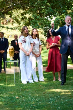 Spanish Royals Receive National Football Team Following World Cup Win Queen Letizia of Spain, Crown Princess Leonor, Princess Sofia receive National Football Team Following World Cup Win at Zarzuela Palace on July 20, 2026 in Madrid, Spain Photo by IMAGO MPG Madrid Zarzuela Palace Madrid Spain  Copyright: xMPGx