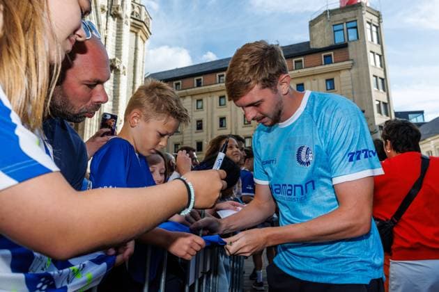 Gent s Max Dean pictured during the Buffalo Kick-Off of Belgian first league soccer team KAA Gent for the upcoming 2026-2027 soccer season, on Monday 20 July 2026, at the Gentse Feesten city festival, in Gent. KURTxDESPLENTER  x181591117x