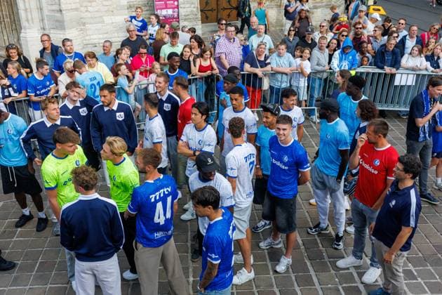Gent s players pictured during the Buffalo Kick-Off of Belgian first league soccer team KAA Gent for the upcoming 2026-2027 soccer season, on Monday 20 July 2026, at the Gentse Feesten city festival, in Gent. KURTxDESPLENTER  x181591119x