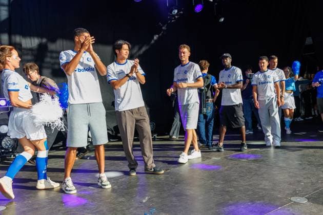 Gent s players pictured during the Buffalo Kick-Off of Belgian first league soccer team KAA Gent for the upcoming 2026-2027 soccer season, on Monday 20 July 2026, at the Gentse Feesten city festival, in Gent. KURTxDESPLENTER  x181591134x