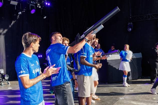 Gent s players pictured during the Buffalo Kick-Off of Belgian first league soccer team KAA Gent for the upcoming 2026-2027 soccer season, on Monday 20 July 2026, at the Gentse Feesten city festival, in Gent. KURTxDESPLENTER  x181591139x