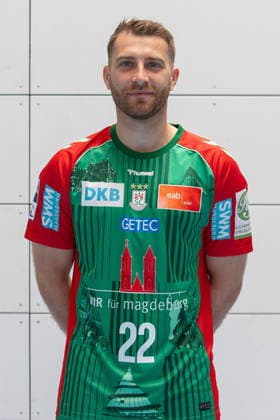 20.07.2026, xtgx, Handball, Opel HBL, SC Magdeburg Media Day v.l. Lukas Mertens (Magdeburg, 22) Portrait, Portraet, Einzelbild Magdeburg *** July 20, 2026, xtgx, Handball, Opel HBL, SC Magdeburg Media Day, from left: Lukas Mertens, Magdeburg, 22, Portrait, Individual Photo, Magdeburg