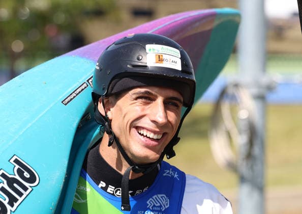 July 20, 2026, Oklahoma City, Oklahoma, USA: DAVID LLORENTE of Spain bronze medalist of Kayak Cross medalist ceremony on 2026 ICF Canoe Slalom World Championships, Oklahoma City, USA. ICF Canoe Slalom World Championships 2026 - David Llorente  - ZUMAc278 20260720_zsp_c278_008 Copyright: xMarcinxCholewinskix