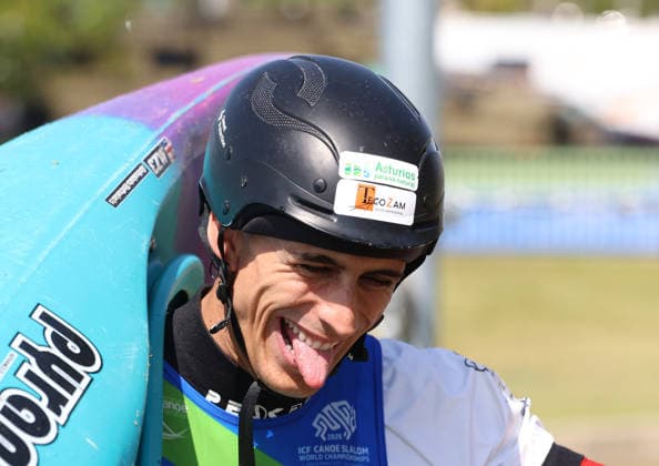 July 20, 2026, Oklahoma City, Oklahoma, USA: DAVID LLORENTE of Spain bronze medalist of Kayak Cross medalist ceremony on 2026 ICF Canoe Slalom World Championships, Oklahoma City, USA. ICF Canoe Slalom World Championships 2026 - David Llorente  - ZUMAc278 20260720_zsp_c278_009 Copyright: xMarcinxCholewinskix