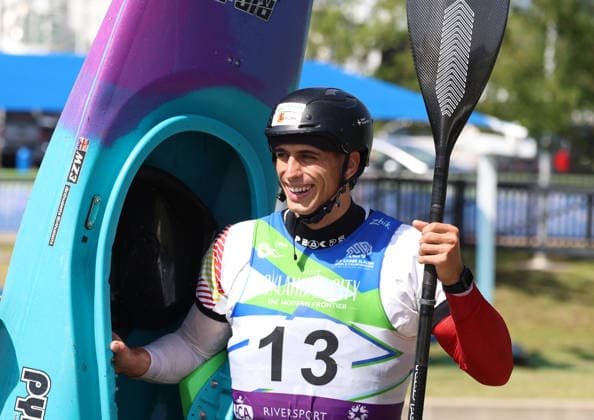 July 20, 2026, Oklahoma City, Oklahoma, USA: DAVID LLORENTE of Spain bronze medalist of Kayak Cross medalist ceremony on 2026 ICF Canoe Slalom World Championships, Oklahoma City, USA. Oklahoma City USA - ZUMAc278 20260720_zsp_c278_010 Copyright: xMarcinxCholewinskix