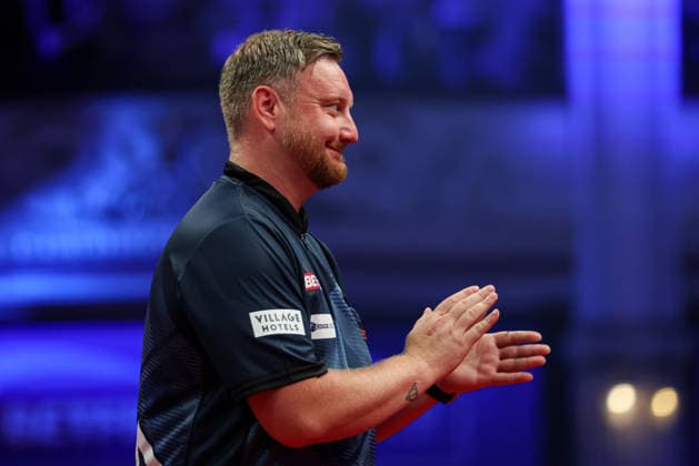 RECORD DATE NOT STATED 20th July 2026, Winter Gardens, Blackpool, Lancashire, England; 2026 Betfred World Matchplay Darts, Day Three; Cameron Menzies during his walk on AidanxHunter