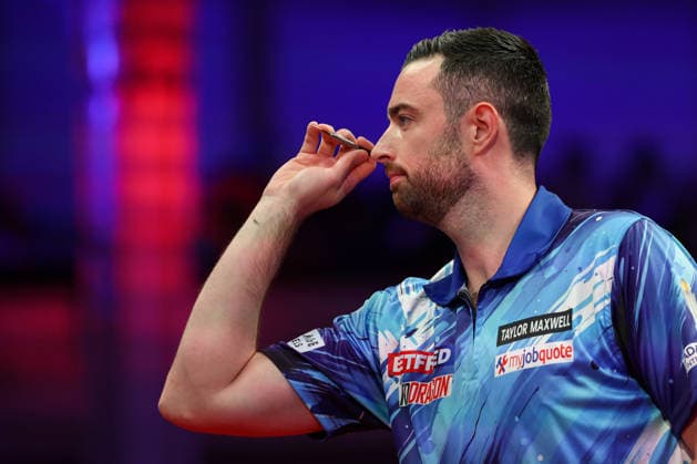 RECORD DATE NOT STATED 20th July 2026, Winter Gardens, Blackpool, Lancashire, England; 2026 Betfred World Matchplay Darts, Day Three; Luke Humphries in action at the oche during his game against Cameron Menzies AidanxHunter