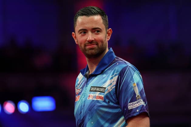 RECORD DATE NOT STATED 20th July 2026, Winter Gardens, Blackpool, Lancashire, England; 2026 Betfred World Matchplay Darts, Day Three; Luke Humphries AidanxHunter