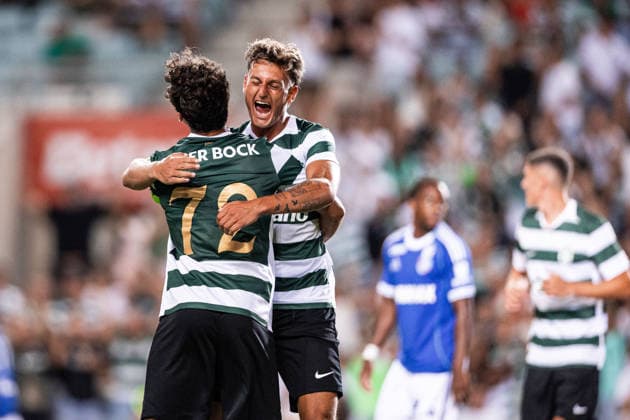 July 20, 2026, Faro, Faro, Portugal: Silas Andresen of Sporting CP celebrates scoring his sides third goal of the match during the Pre-Season Friendly match between Sporting CP and RC Strasbourg Alsace at Estadio do Algarve in Faro on July 20, 2026 Faro Portugal - ZUMAg283 20260720_zsp_g283_051 Copyright: xJoaoxGregoriox
