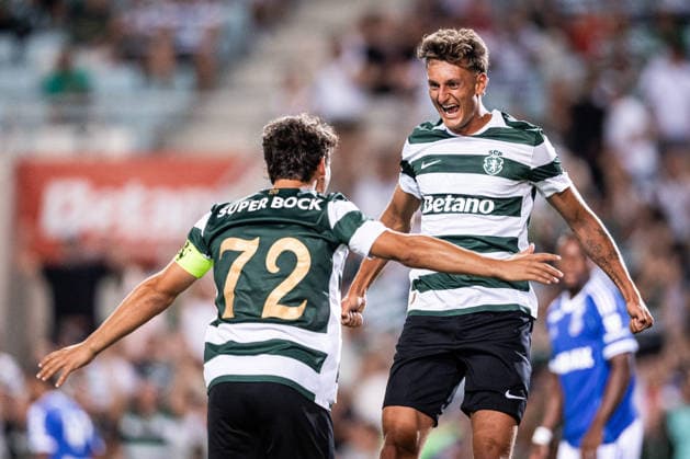 July 20, 2026, Faro, Faro, Portugal: Silas Andresen of Sporting CP celebrates scoring his sides third goal of the match during the Pre-Season Friendly match between Sporting CP and RC Strasbourg Alsace at Estadio do Algarve in Faro on July 20, 2026 Faro Portugal - ZUMAg283 20260720_zsp_g283_050 Copyright: xJoaoxGregoriox