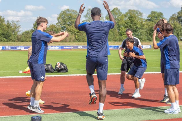 Die Mannschaft bei den ersten Übungen GER, Darmstadt Trainingslager, Bad Wörishofen, Fussball, 20.07.2026 GER, Darmstadt Trainingslager, Bad Wörishofen, Fussball, 20.07.2026 Foto: EIbner-Pressefoto Seiffert Bad Wörishofen *** The team during their first drills, GER, Darmstadt training camp, Bad Wörishofen, soccer, July 20, 2026, GER, Darmstadt Training Camp, Bad Wörishofen, Soccer, July 20, 2026 Photo: EIbner Press Photo: Seiffert, Bad Wörishofen Copyright: xEibner-Pressefotox EP_EER