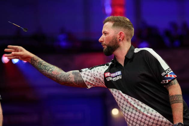 RECORD DATE NOT STATED 20th July 2026, Winter Gardens, Blackpool, Lancashire, England; 2026 Betfred World Matchplay Darts, Day Three; Danny Noppert in action at the oche during his game against Rob Cross AidanxHunter